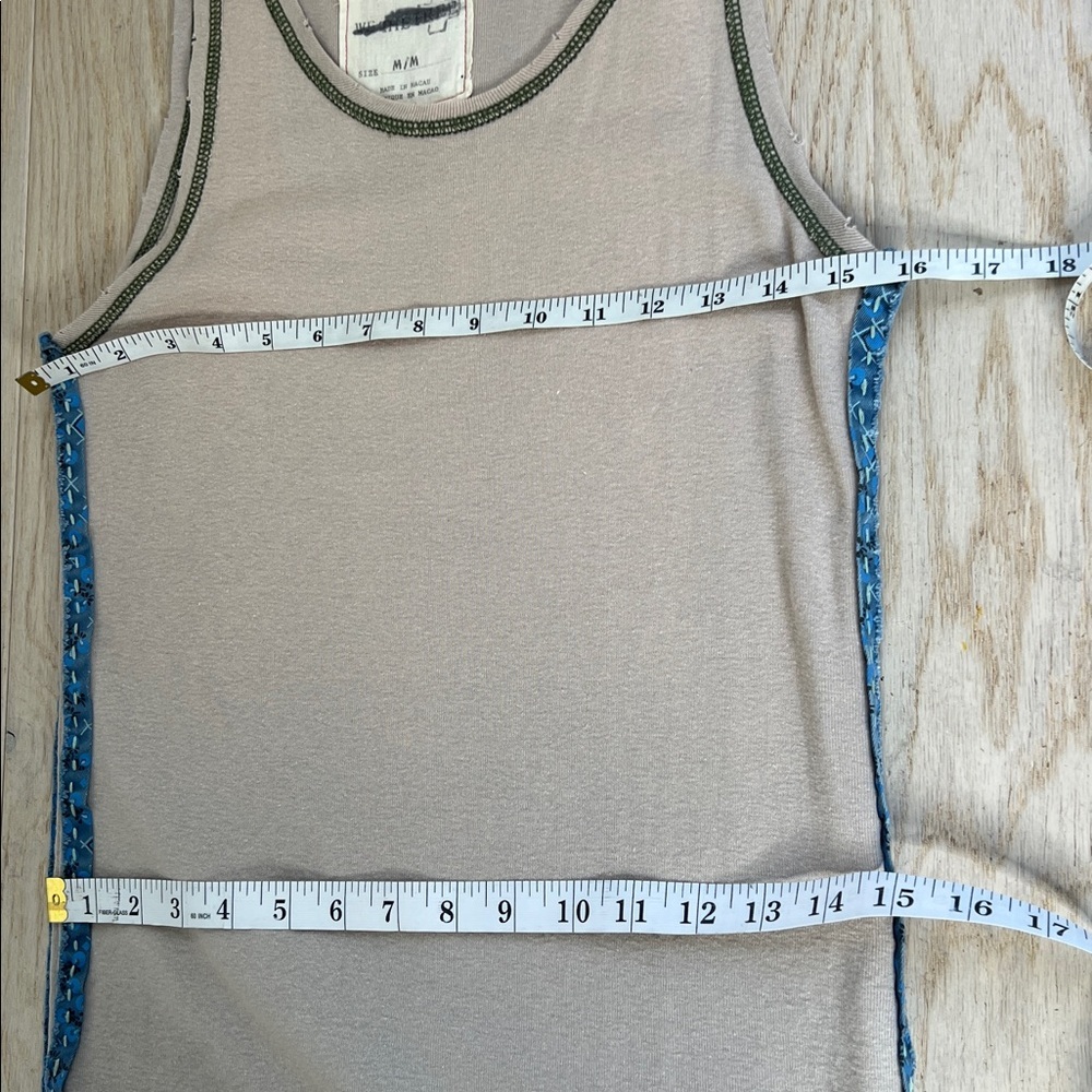 Free People We The Free Ribbed Distressed Neck Tank Dress Knit Hem Size Medium - Picture 8 of 11